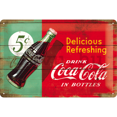 Fémtáblák: Coca-Cola (kétszínű) - 20x30 cm
