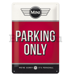 Fémtáblák – Mini Cooper Parking Only