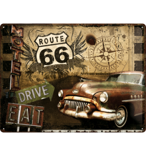 Fémtáblák – Route 66 (Drive, Eat)
