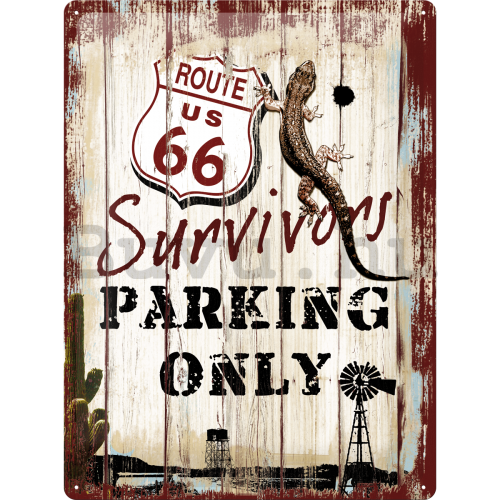 Fémtáblák – Route 66 Parking Only