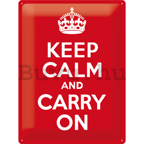 Fémtáblák: Keep Calm and Carry On - 40x30 cm