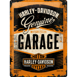 Fémtáblák: Harley-Davidson (Garage) - 40x30 cm
