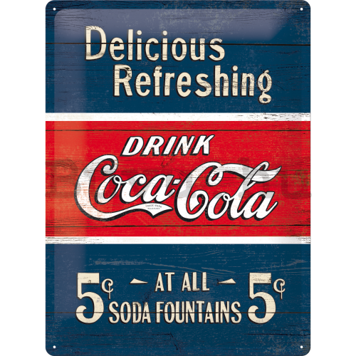 Fémtáblák - Coca-Cola (Delicious Refreshing)