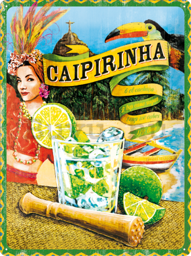 Fémplakát: Caipirinha - 40x30 cm