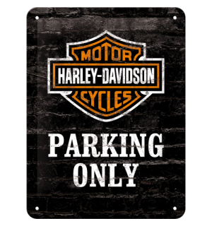 Fémplakát: Harley-Davidson Parking Only - 20x15 cm