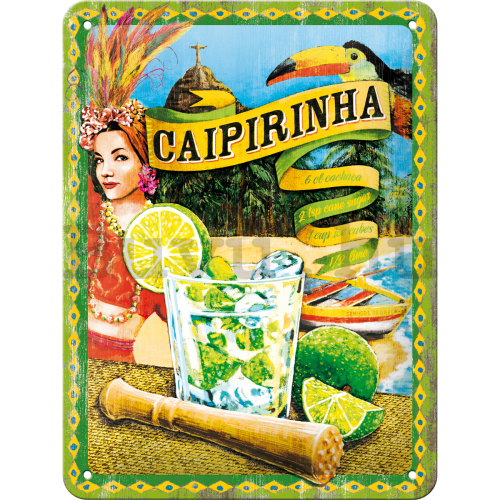 Fémplakát: Caipirinha - 20x15 cm