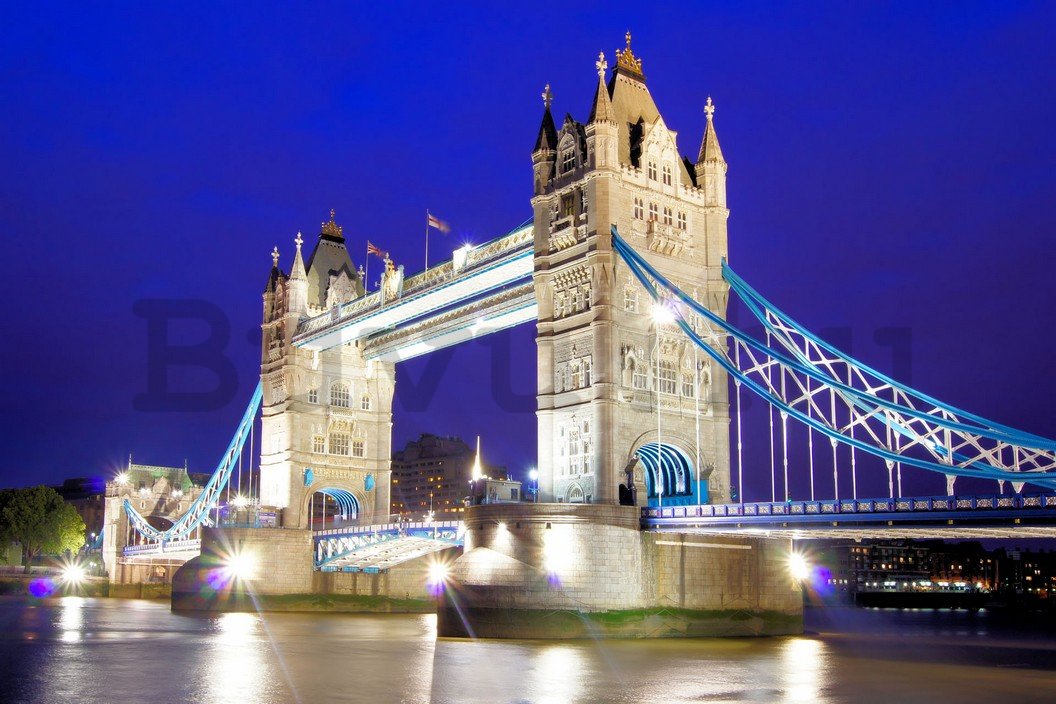 Fotótapéta: Éjszakai Tower Bridge - 254x368 cm