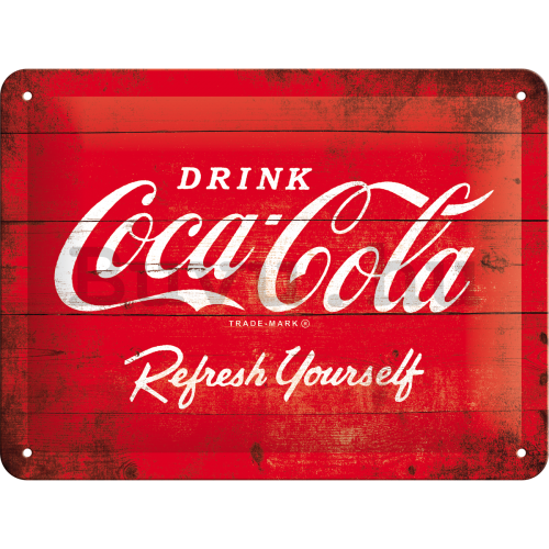 Fémplakát - Coca-Cola (piros logo)