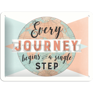 Fémplakát - Every Journey Begins with a Single Step