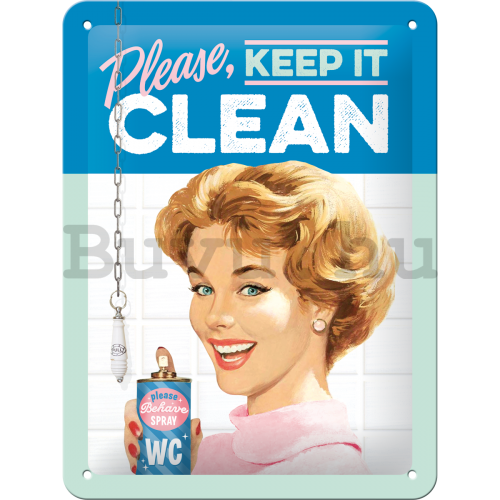 Fémplakát - Please, Keep It Clean