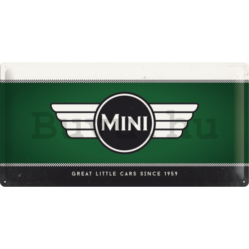Fémplakát – Mini Cooper (zöld logó)