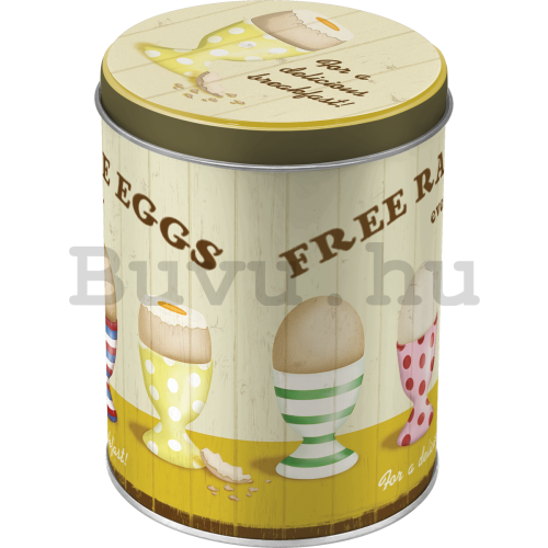 Fémdoboz kör alakú - Free Range Eggs