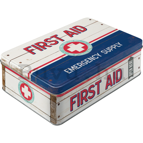 Fémdoboz lapos - First Aid (Emergency Supply)