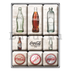 Mágnes készlet - Coca-Cola (sapkák és palackok)