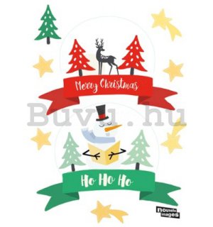 Karácsonyi üvegmatrica - Merry Christmas (Ho Ho Ho)