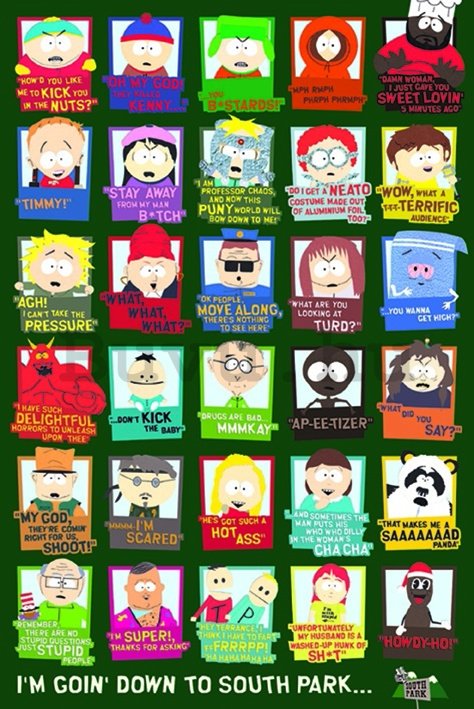 Plakát - South Park (számadatok)