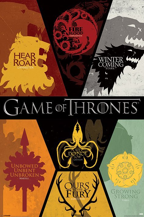 Plakát - Game of Thrones (címerek)