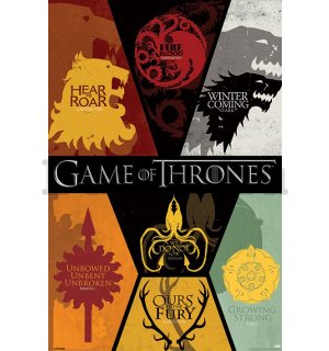 Plakát - Game of Thrones (címerek)