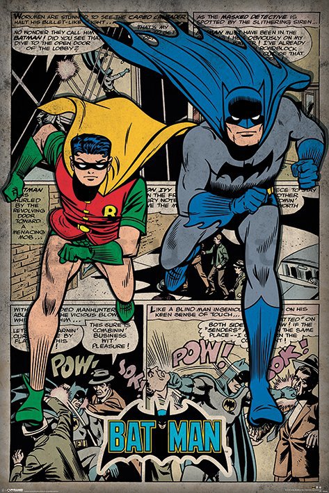 Plakát - Batman a Robin (Retro)