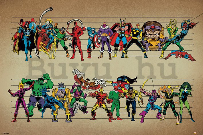 Plakát - Marvel (hősök)