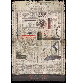 Plakát - Game of Thrones (infographics)