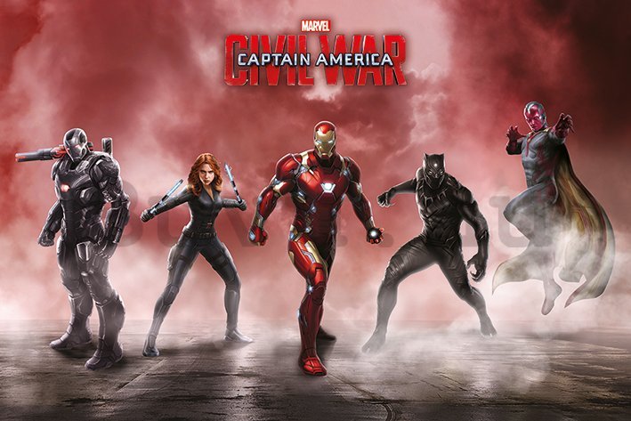 Plakát - Captain America Civil War (Team Iron Man)