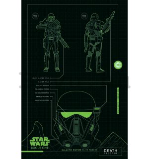 Plakát - Star Wars Rogue One (Death Trooper Blueprints)