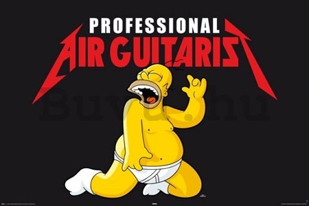 Plakát - Simpsons air guitarist