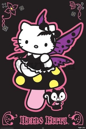 Plakát - Hello Kitty gothic