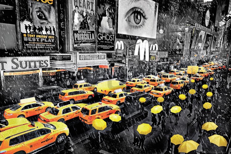 Plakát - New York (esernyők)
