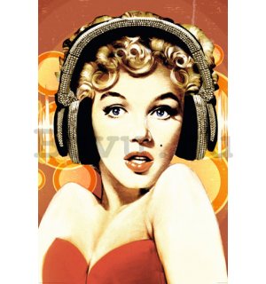 Plakát - Marilyn Monroe (fejhallgató)