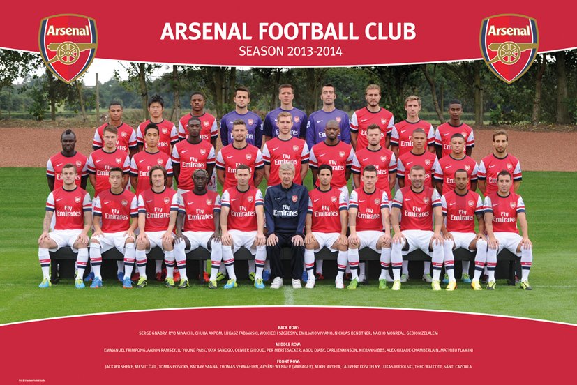 Plakát - Arsenal (Team foto 13/14)