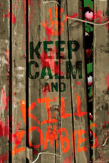 Plakát - Keep Calm nad Kill Zombies